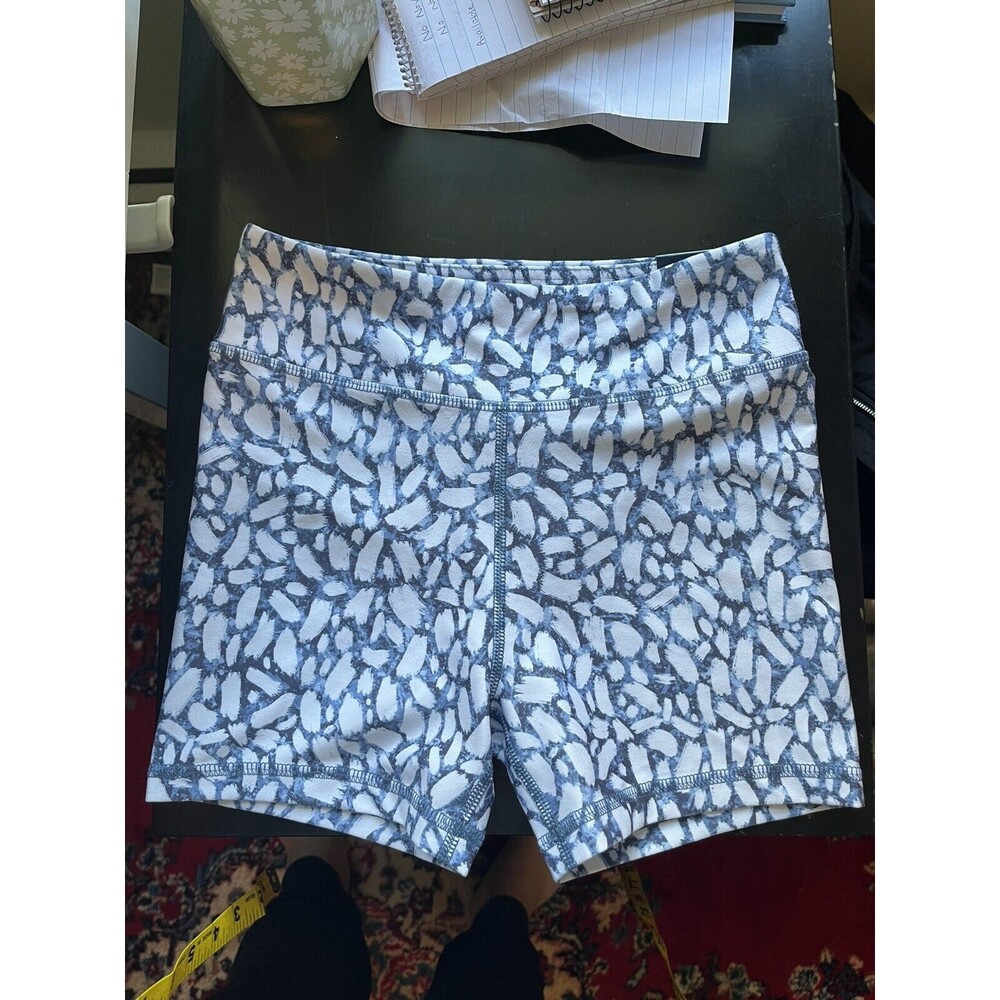 DSG Girls Youth 3" Performance Compression Shortie Shorts Size L Blue Elephant